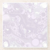 パープル大理石の流体アートセル ガラスコースター (裏面)