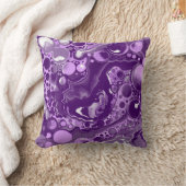 パープル大理石の流体アートセル クッション (ブランケット)