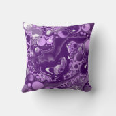 パープル大理石の流体アートセル クッション (裏面)