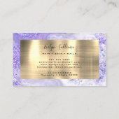 パープル大理石ゴールドフォイル名刺 名刺 (裏面)