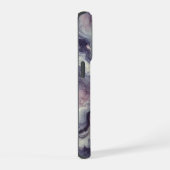 パープル大理石パーソナライズされたiPhoneケース – 抽象芸術 iPhoneケース (右側面)