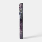 パープル大理石パーソナライズされたiPhoneケース – 抽象芸術 iPhoneケース (左側面)