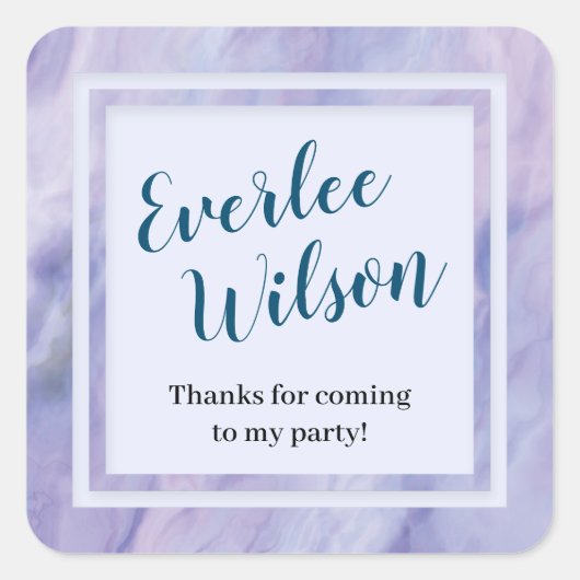 パープル大理石縁ど スクエアシール (正面)