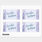 パープル大理石縁ど 長方形シール (シート)