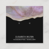パープル大理石製イヤリングディスプレイスクエアビジネス スクエア名刺 (正面)