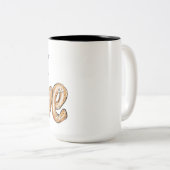 パープル女の子らしい女の子サングラスバレンタインズデイラブ ツートーンマグカップ (正面右)