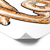 パープル女の子らしい女の子サングラスバレンタインズデイラブ ポスター (角)