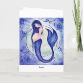 パープル妊娠ベビーマーメイドカードバイレニー カード (裏面)