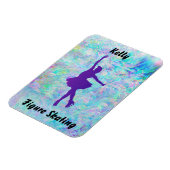 パープル姿スケーター凍っていオンアイス マグネット (左側)