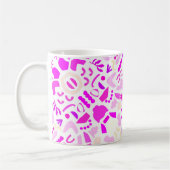 パープル威厳のある抽象芸術マグ コーヒーマグカップ (左)