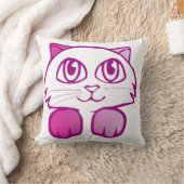 パープル子猫枕 クッション (ブランケット)
