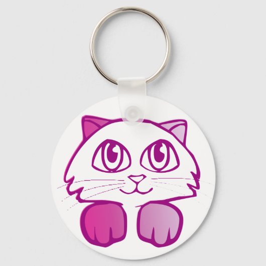 パープル子猫 キーホルダー (正面)