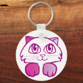 パープル子猫 キーホルダー (正面)