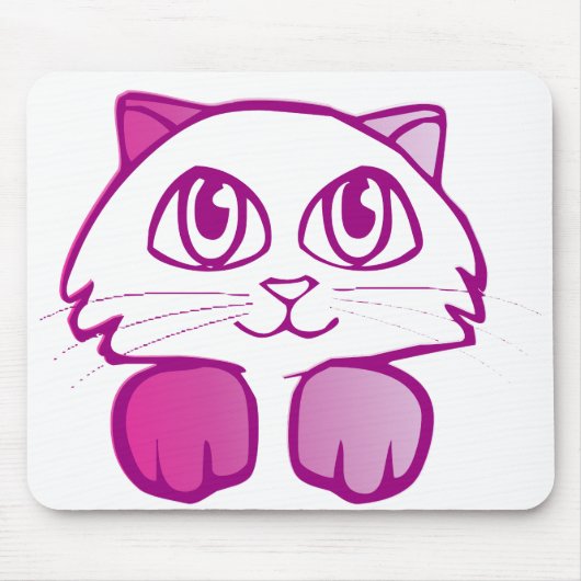 パープル子猫 マウスパッド (正面)