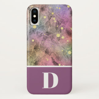 パープル宇宙キッドのインスパイアカラーブロックCas iPhone X ケース