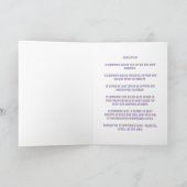 パープル宇宙射手座誕生日カード カード (内部)