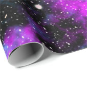 パープル宇宙銀河系コズミック宇宙スター ラッピングペーパー (ロールコーナー)