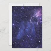 パープル宇宙銀河系ベビーシャワー 招待状 (裏面)