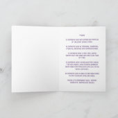 パープル宇宙魚座誕生日カード カード (内部)