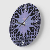 パープル宇宙 ラージ壁時計 (傾斜)