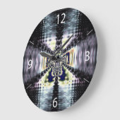 パープル宇宙 ラージ壁時計 (傾斜)