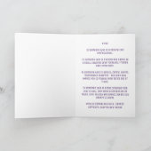 パープル宇宙《星座》乙女座誕生日カード カード (内部)