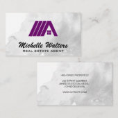 パープル実在エステートロゴ 名刺 (正面/裏面)