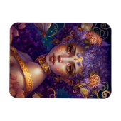 パープル小妖精や小人フェアリーファンタジーアート マグネット (横)