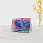 パープル山の国王陛下カード カード (黄色い花)