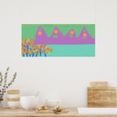 パープル山脈 ポスター (キッチン)