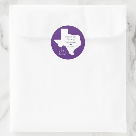 パープル州オブテキサス州ファミリー懇親会 ラウンドシール (バッグ)