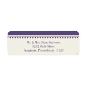 パープル差出人住所ラベル、キャロ結婚リン ラベル (正面)