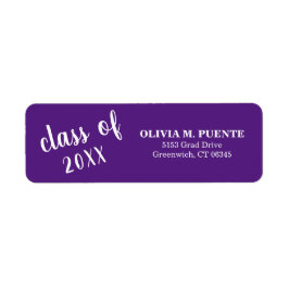 パープル差出人住所 ラベル