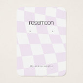 パープル市松模様にアイヤリングディスプレイカード (正面)