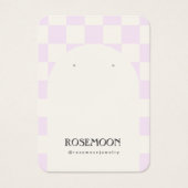 パープル市松模様にアイヤリングディスプレイカード (正面)