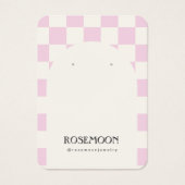 パープル市松模様にアイヤリングディスプレイカード (正面)