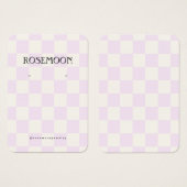 パープル市松模様にアイヤリングディスプレイカード (正面&裏面)