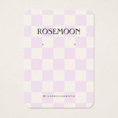 パープル市松模様にアイヤリングディスプレイカード (正面)