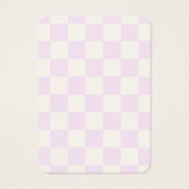 パープル市松模様にアイヤリングディスプレイカード (裏面)