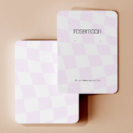 パープル市松模様にアイヤリングディスプレイカード