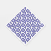 パープル市松模様にローラのスケート スタンダードランチョンナプキン (角)