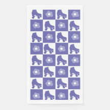 パープル市松模様にローラダービースケート