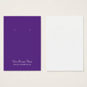 パープル平シンプルカスタムイヤリングカード (正面&裏面)
