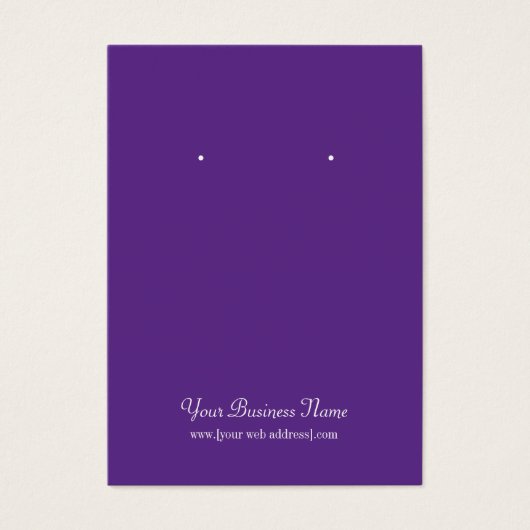 パープル平シンプルカスタムイヤリングカード (正面)