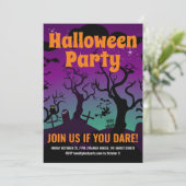 パープル幽霊のよく出る墓地ハローウィンパーティ 招待状 (スタンド正面)