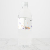 パープル幽霊ハロウィーンリトルブベビーシャワー ペットボトルラベル (裏面)