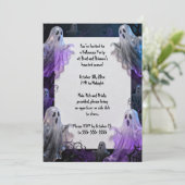 パープル幽霊ハローウィンパーティ 招待状 (スタンド正面)