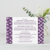 パープル幾何学三角形インフォメーションカード 招待状 (スタンド正面)