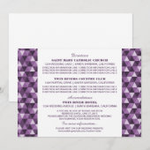 パープル幾何学三角形インフォメーションカード 招待状 (正面/裏面)