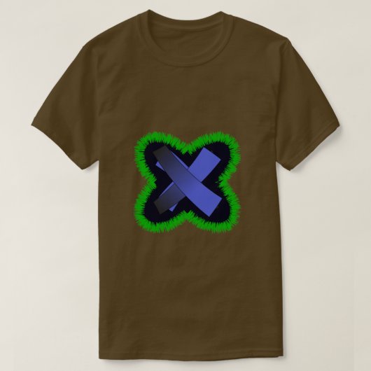 パープル幾何学X Tシャツ (デザイン正面)